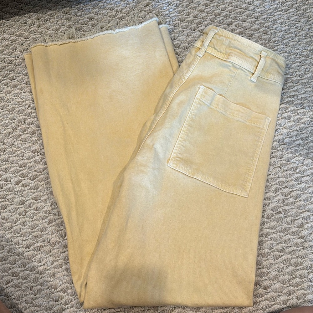 ZARA Wide legs raw him denim jeans